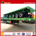 Tri Axles 20 / 40ft Remolque de contenedor plano Semi contenedor Remolque